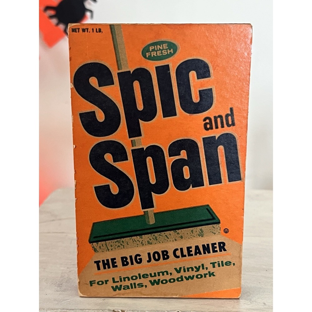 Vintage Spik N Span All Purpose Cleanser Wood Sign Decor Farmhouse Kitchen